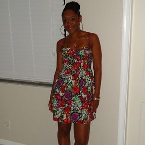 Victoria's Secret Floral Corset Sweetheart Dress